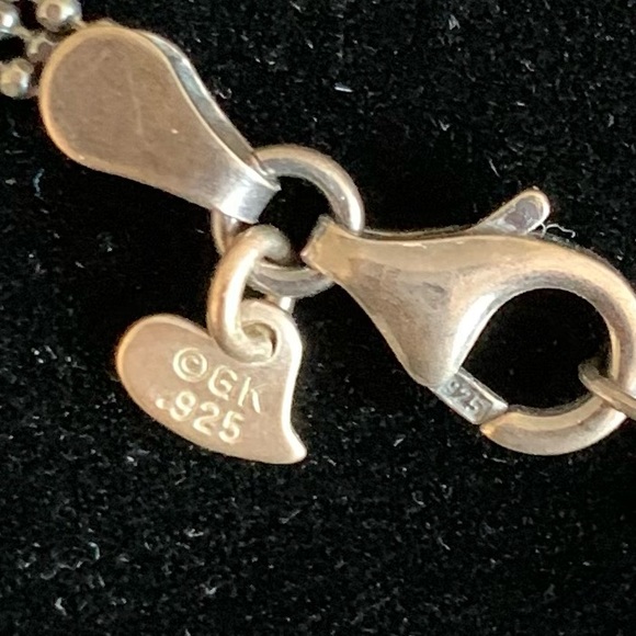 GK .925 Sterling Silver Necklace Live Love Laugh Pendent 16” w/ 2” Extender - Picture 6 of 9